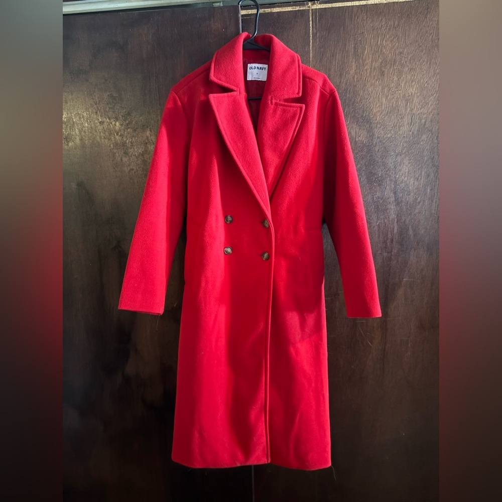 Old Navy Vibrant Red Trench Coat